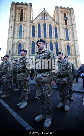 21 Engineer Regiment returns home from Afghanistan Stock Photo