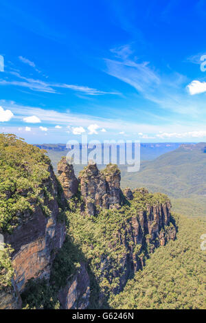 Three sisters in Blue mountains national park near Sydney Australia Stock Photo