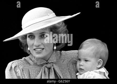 Royalty - Princess of Wales and Prince Harry Stock Photo