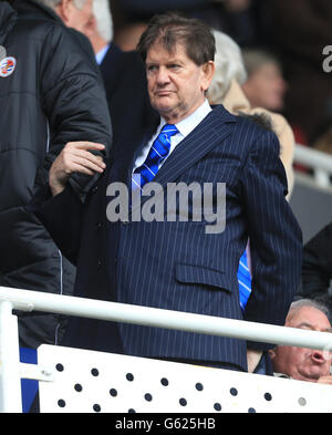Soccer - Barclays Premier League - Reading v Liverpool - Madejski Stadium. Reading's John Madejski watches from the stands during the Barclays Premier League match at the Madejski Stadium, Reading. Stock Photo