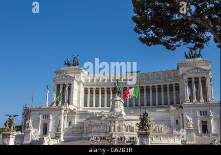 National Monument to Victor Emmanuel II in Rome typewriter builing Stock Photo
