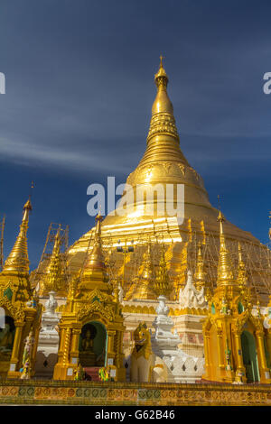 Shwe Dagon Pagoda in Burma Stock Photo