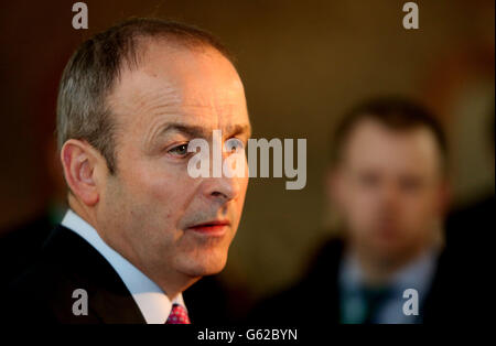 Fianna Fail leader Michael Martin speaks during the party's 1916 Easter ...