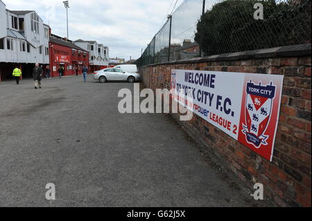 Soccer - npower Football League Two - York City v Accrington Stanley - Bootham Crescent. General View of York City Football Club at Bootham Crescent. Stock Photo