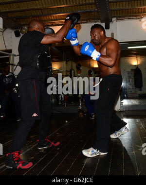 Boxing - Dereck Chisora Media Work-Out - MyGym London. Dereck Chisora during a media work out at MyGym London, London. Stock Photo