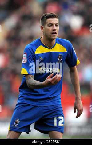 Soccer - npower Football League Two - Rotherham United v AFC Wimbledon - New York Stadium. Harry Pell, AFC Wimbledon Stock Photo