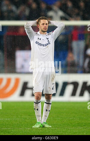 Soccer - UEFA Europa League - Quarter Final - Second Leg - FC Basel v Tottenham Hotspur - St Jakob-Park. Gylfi Sigurdsson, Tottenham Hotspur Stock Photo