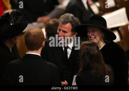 Oliver Letwin, Minister for Government Policy attends the funeral service of Baroness Thatcher, at St Paul's Cathedral, central London. Stock Photo