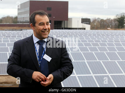 s first ever solar meadow opens. s Midlothian Campus after it was officially opened today. Stock Photo