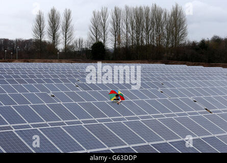 s first ever solar meadow opens Stock Photo