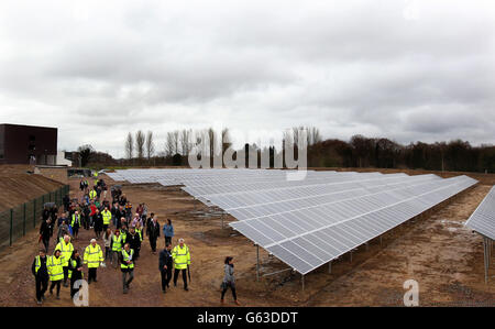 s first ever solar meadow opens Stock Photo