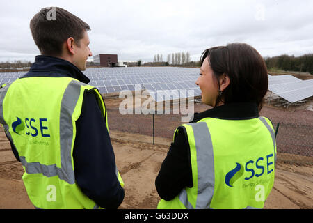 s first ever solar meadow opens. s Midlothian Campus after it was officially opened today. Stock Photo