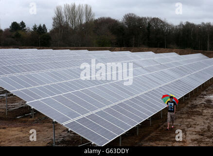 s first ever solar meadow opens Stock Photo