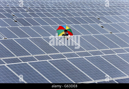 s first ever solar meadow opens. s Midlothian Campus after it was officially opened today. Stock Photo