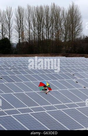 s first ever solar meadow opens Stock Photo