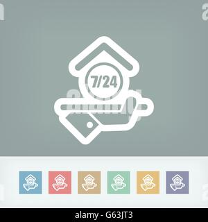 Hotel icon. Daily concept icon. Stock Vector