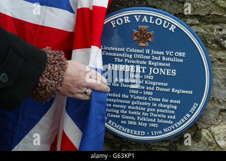 Remembrance Day plaque - Jones Stock Photo