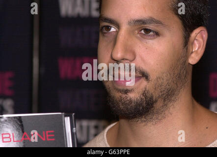 David Blaine book signing Stock Photo