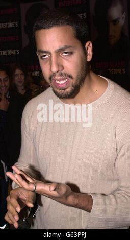 David Blaine book signing Stock Photo