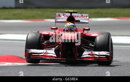 Ferrari's Felipe Massa during qualifying at the Circuit de Catalunya, Barcelona. Stock Photo