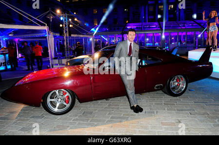 Luke Evans arrives at the world premiere after party of Fast and Furious 6 held at Somerset House in London. Stock Photo