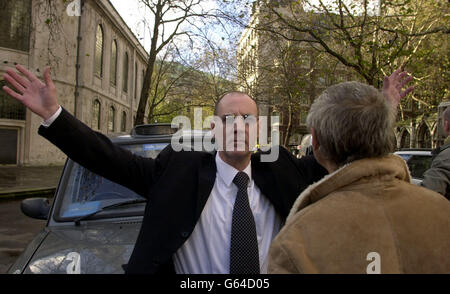 Robert Brown leaves the Royal Courts of Justice in central London where he had his murder conviction quashed after spending 25 years in jail. Mr Brown, from Glasgow, has always insisted that police had bullied him into a false confession. Stock Photo