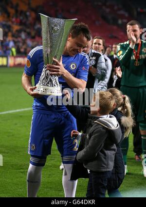 Chelsea's John Terry with the UEFA Europa League trophy Stock Photo