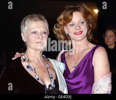 Judi Dench & Samantha Bond at the after party of the new James Bond film 'Die Another Day, in Kensington, London. Stock Photo