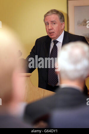 Northern Ireland Secretary of State Paul Murphy addresses the East Belfast Rotary club at the Stormont Hotel in Belfast. * Speaking after the Government set out its plan to introduce at Westminster 22 Bills originally promised for Northern Ireland Asembly, he said that Ministers wanted to ensure that the efforts of the province's politicians during devolution were not wasted. Northern Ireland's power-sharing institutions were suspended last month after allegations surfaced that republicans operated a spy ring in the Northern Ireland Office. Stock Photo