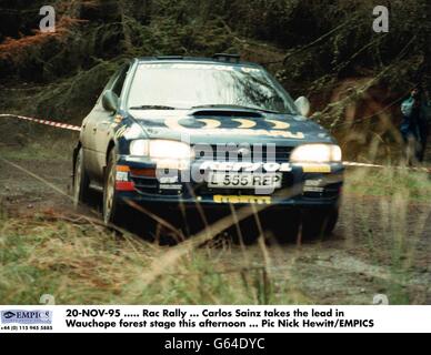 20-NOV-95. Rac Rally. Carlos Sainz takes the lead in Wauchope forest stage this afternoon Stock Photo