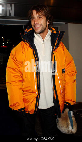 Jamiroquai frontman Jay Kay arriving at the Odeon Leicester Square, London, for the UK premiere of Lord of the Rings: The Two Towers. Stock Photo