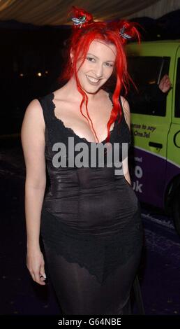 Jonathan Ross's wife Jane Goldman arrives for the British Comedy Awards 2002 at London Weekend Television Studios in London. The annual awards ceremony, hosted by TV presenter Jonathan Ross, is regarded as the Oscars of the comedy world. Stock Photo