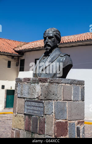 Statue of Pedro Ruiz Gallo in Cusco, Peru Stock Photo