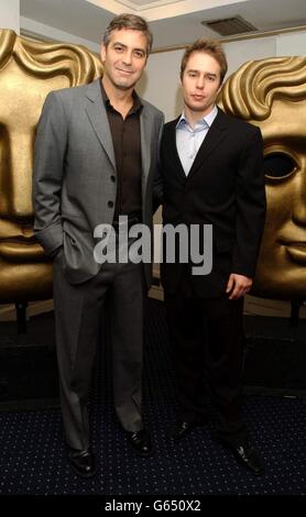 George Clooney & Sam Rockwell Stock Photo