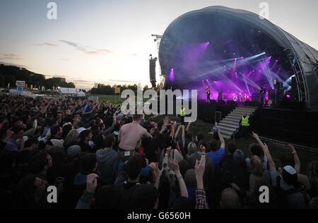 Forbidden Fruits Festival 2013 - Dublin. The audience at the Forbidden Fruits Festival 2013 in the grounds of the Royal Hospital in Kilmainham, Dublin. Stock Photo