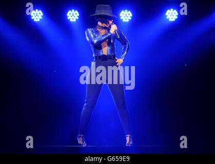 Alicia Keys performs on stage at the NIA, Birmingham. Stock Photo