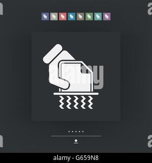 Shredder icon Stock Vector