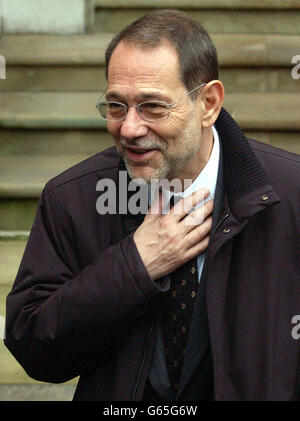 EU High Representative for External Affairs, Javier Salano arrives at the foreign Office in London, for a meeting on Palestinian reform. * Mr Straw was hosting delegates from the United States, United Nations, the European Union, Russia, Jordan and Egypt to discuss reform of the Palestinian Authority. Palestinian representatives will address the meeting via a videophone. Stock Photo