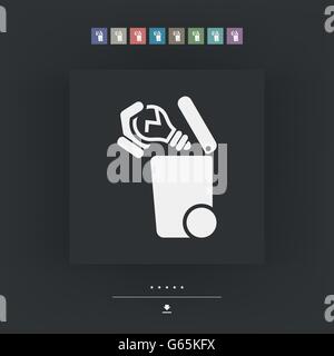 Separate waste collection icon Stock Vector