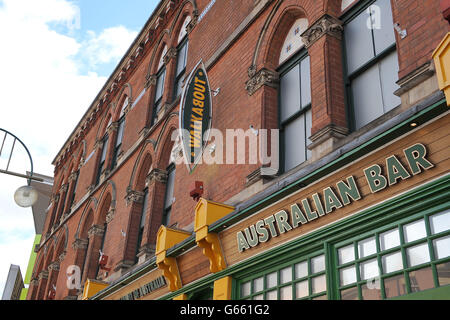 A general view of the Walkabout bar on Broad Street, Birmingham, where it is understood members of both the Australian and England cricket teams were at some point on Saturday night after England's 48-run victory over Australia in the Champions Trophy opening match at Edgbaston. Stock Photo