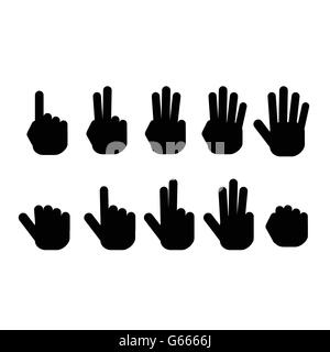 eight fingers clipart