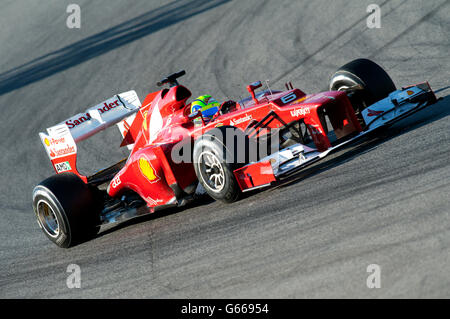 Felipe Massa, BRA, Ferrari F2012, Formula 1 testing sessions, February 2012, Barcelona, Spain, Europe Stock Photo