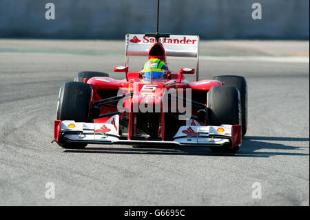 Felipe Massa, BRA, Ferrari F2012, Formula 1 testing sessions, 21–24/2/2012, at the Circuit de Catalunya, Barcelona, Spain Stock Photo