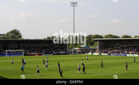 General view of match action between England and Japan at the Pirelli Stadium, Burton Albion FC. Stock Photo