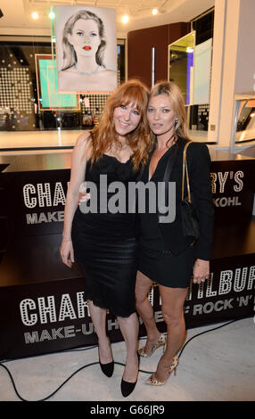 Charlotte Tilbury and Kate Moss attend as make-up artist Tilbury hosts an event that is dedicated to celebrating beauty & exploring its influence on fashion, art & culture in The Concept Store at Selfridges in London. Stock Photo