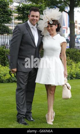 Lisa Scott-Lee and husband Johnny Shentall during Day Four of The Royal Ascot Meeting 2013 Stock Photo