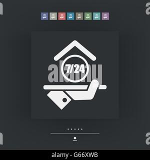 Hotel icon. Daily concept icon. Stock Vector