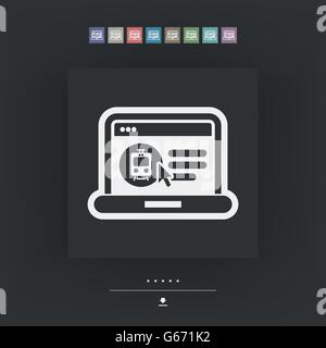 Booking train ticket on internet Stock Vector