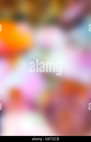 Blurred brightly coloured background Stock Photo