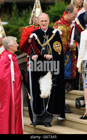 Lord Stirrup attends the Order Of The Garter Service at St George's ...